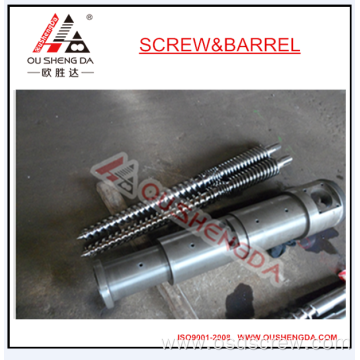 PE sheet profile extruder twin conical screw and barrel bimetallic screw barrel